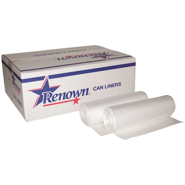 33 Gal. Natural 0.95 mil 33 in. x 39 in. Can Liner Trash Bags, 200PK